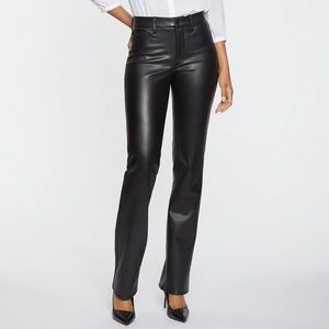 NYDJ Faux Leather Marilyn Straight Pants (NWOT)